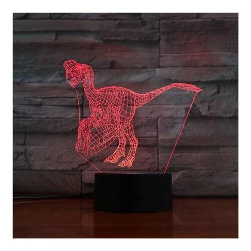 3D LED Night Lights Dinosaur with 7 Colors Light for Home Decoration Lamp Amazing Visualization Optical Lamp For Kids Decor Gift