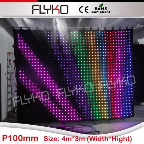3x4m DMX/PC control disco led curtain light stage curtain led display