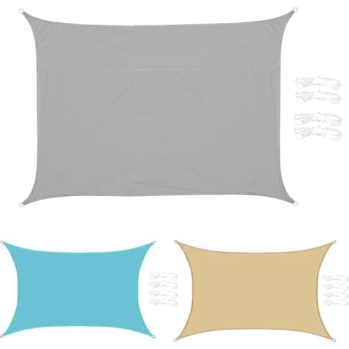 3X4M Waterproof Awning Sunshade Sun Shade Sail for Outdoor Garden Beach Camping Patio Pool Sun Shelter-10X13Ft