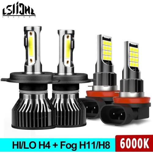 4x LED Headlight Bulbs H4/9003/HB2 Hi/Lo Beam Auto Car Fog Light H11/H9/H8 Conversion Kit 6000K For Honda CRV CR-V 2007-2013
