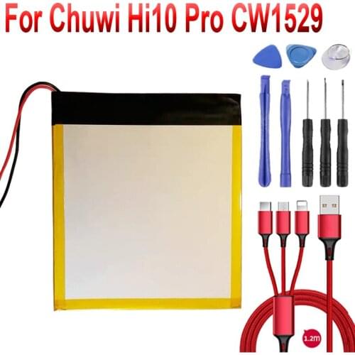 3.7V Battery for Chuwi Hi10 Pro CW1529 10.1" Tablet inner 30125130 +USB cable+toolki