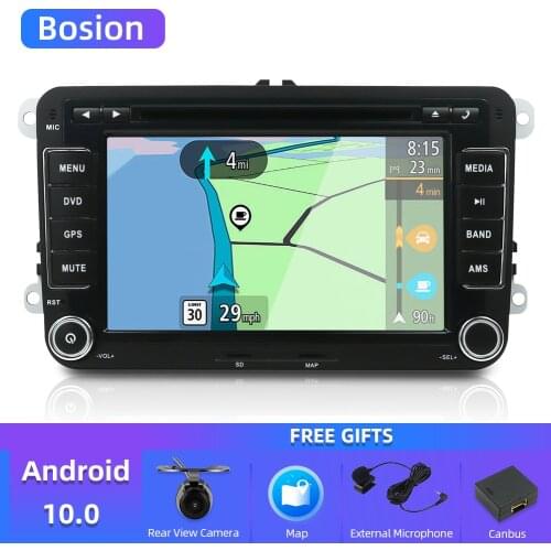 Bosion Android 10.0 Car Audio Radio for volkswagen polo PASSAT B7 CC skoda Octavia GOLF 5 Golf 6 TIGUAN TOURAN steering-wheel