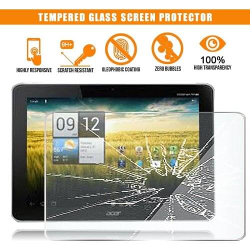 For Acer Iconia Tab A210 10.1" Tablet Tempered Glass Screen Protector 9H Premium Scratch Resistant HD Clear Film Cover