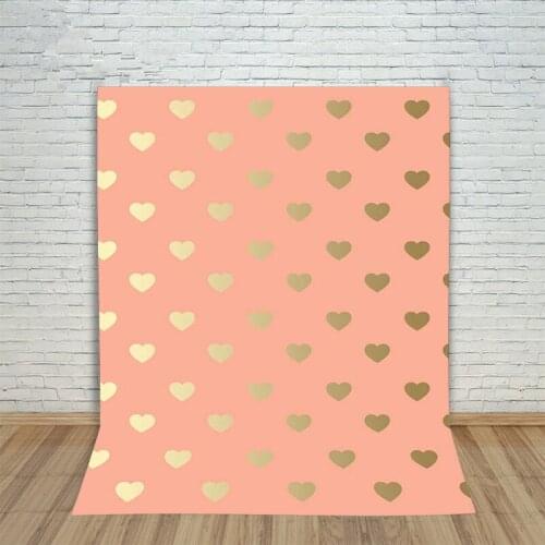 5*6.5ft Golden Sweetheart Solid Pink Princess Photography Background Cloth Digital Newborn Baby Birthday Photo Backdrops Studio