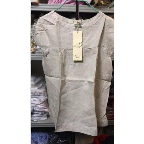 Pure Linen short sleeve T-shirt - on sale