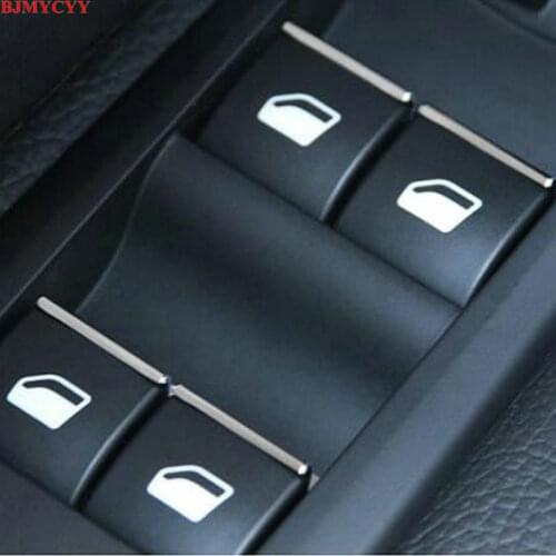 BJMYCYY car styling ABS 7PCS/SET Car window lift buttons decorate sequins For Peugeot 408 car accessories