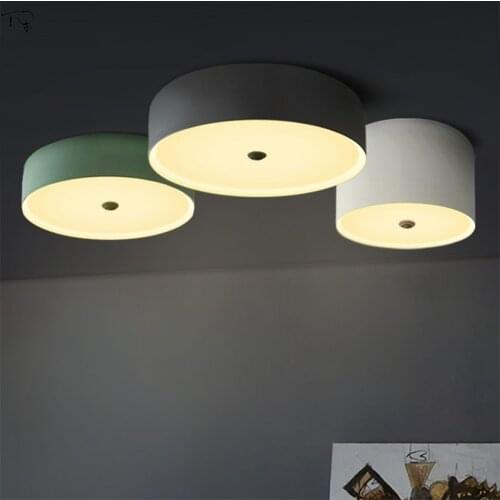 Nordic Designer Macaroon Led Round Pendant Lights Simple Modern Hanging Lamp Art Decor Bedroom Balcony Living Room Stairs Aisle