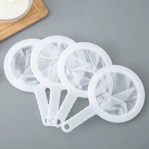 Reusable Nylon Super Fine Colander Mesh Sieve Strainer with Handle for Honey Juice Tea Soymilk Coffee Filter