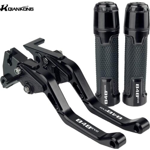 Motorcycle Adjustable CNC aluminum Short Brake Clutch Levers handlebar handle bar For DUCADI 848 EVO 848EVO 2007-2013 Moto Parts