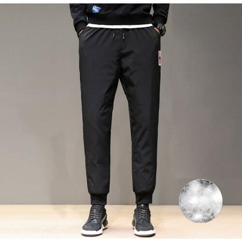 Winter Warm Men Down Pant White Duck Down Filling Male Thicken Windproof Outdoor Trekking Camping Climbing Thermal Down Trouser