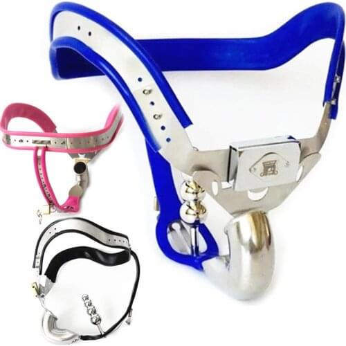 New Stainless Steel Male Chastity Belt Cock Ring with Anal Plug Chastity Device Sex Products Male Bondage for Man G16