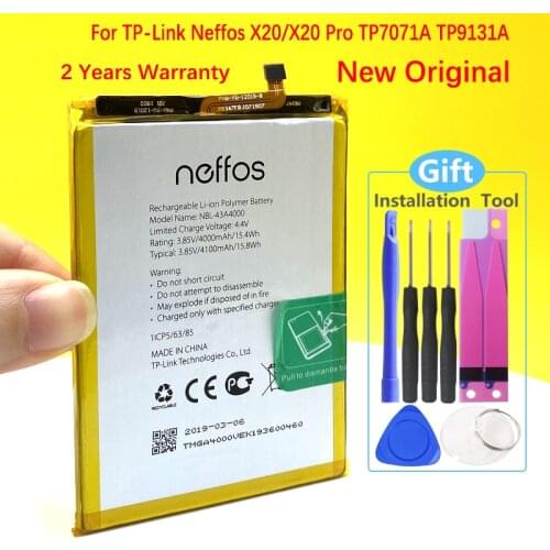 NEW Original 4100mAh NBL-43A4000 Battery For TP-Link Neffos X20/X20 Pro TP7071A TP9131A Mobile Phone Battery In Stock