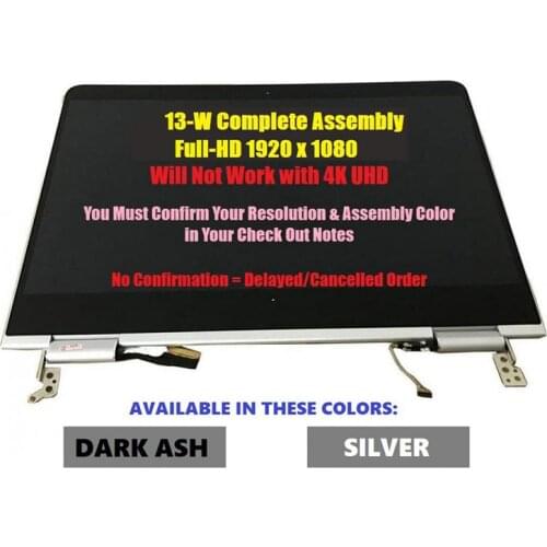 13.3" FHD Complete Assembly For HP Spectre X360 13-W 907334-001 SILVER COLOR