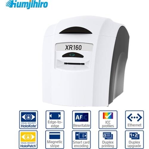 Single-sided Plastic PVC ID Card Printer XR160 ID Card Printer with one YMCKO color ribbon