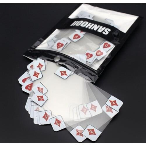 SANHOOII 54 pieces Clear Plastic Playing Card Style Pry Opening Battery for iPad Tablet Mobile Phone Glued Screen Repair Tool