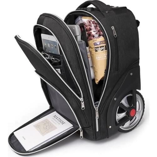 Big 2 Wheels Rolling Trolley School Bags for Kids boy Backpacks On wheels Brand Design Teenagers Rolling luggage Bag mochilas