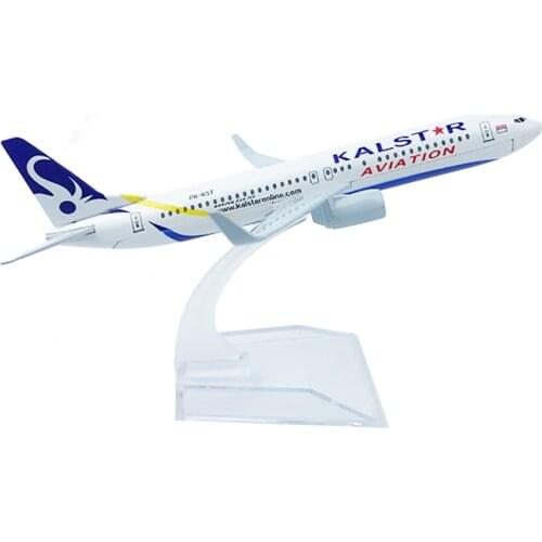 1/400 Scale Alloy Aircraft Boeing 737 Indonesia Kalstar Aviation 16cm Plane B737 Model Toys Decoration Children Gift Collection