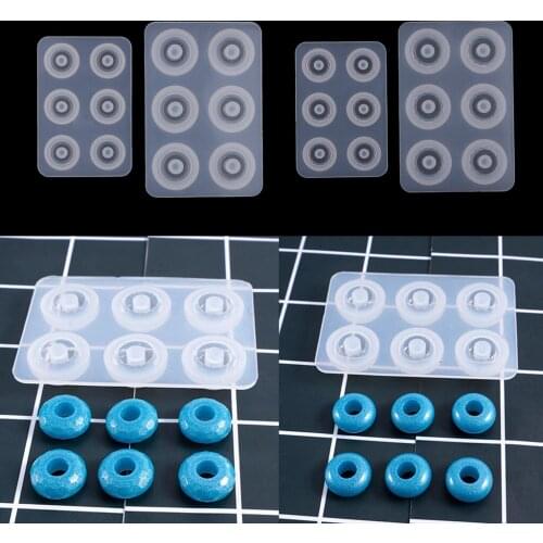 Silicone Beads Pendant Mold Mould Casting Resin Molds Large Holes for Necklace