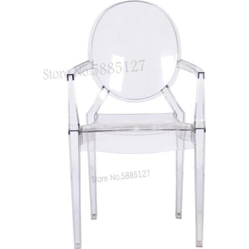 Nordic Ghost Chair Armchair Simple Dining Chair Crystal Chair Acrylic Plastic Stool Net Red Transparent Devil Chair