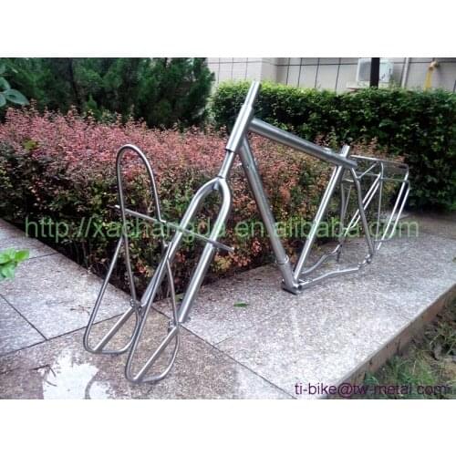 Titanium Couple Bike frame Mountain with front & back rack Custom Bike frame with brushed XACD titanium MTB bike Coupler frame