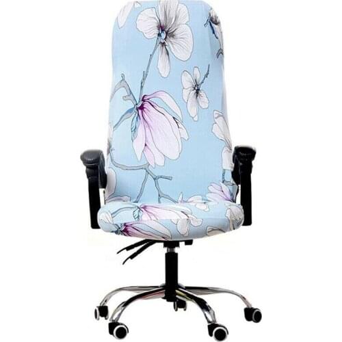 2019 Rotating Office Computer Chair Cover Spandex Covers for Chairs Lycra Chair Flower Print Chair Cover