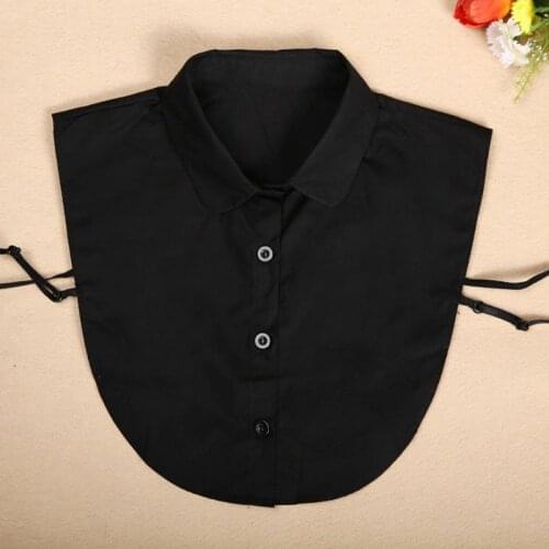 Women Adult Detachable Adjust Lapel Shirt Fake Collar Fashion Solid Color False Blouse Neckwear Clothing Accessories