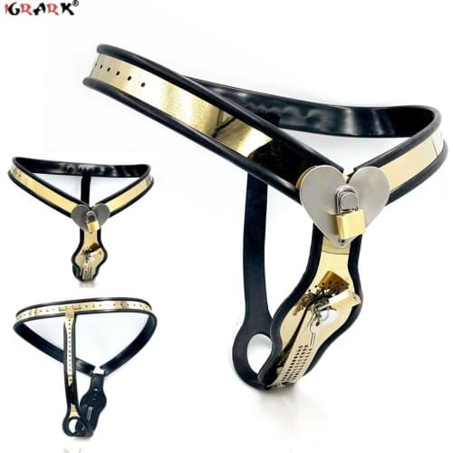 Female Chastity Belt Anal Plug Vagina Plug Dildo Masturbator Strap On Pants Stainless Steel Bdsm Metal Sex Tools Chastity Device