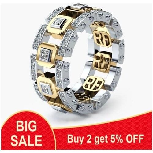 Unique Design Court Ring 925 Sterling silver AAAAA cz Vintage Wedding Band Rings for Women Bridal Statement Party Jewelry Gift