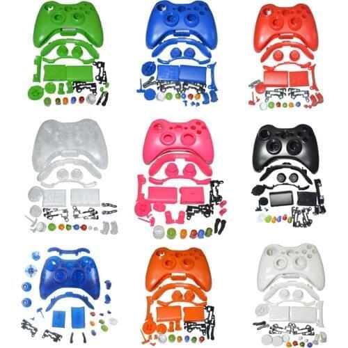 10pcs Hard Case Gamepad Shell Cover Full Set Buttons Analog Stick Bumpers For XBox 360 Wireless Game Controller