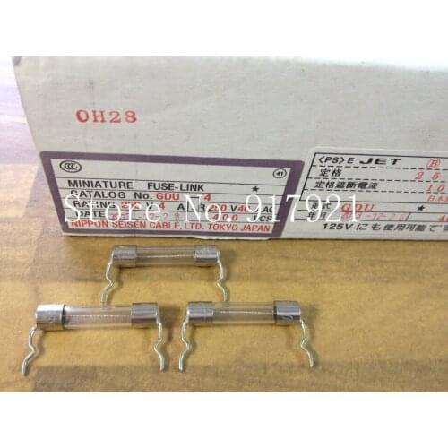 [ZOB] Japan imported JET pin GDU 6X30 4A250V FUSE explosion-proof safety tube micro glass fuse --200pcs/lot