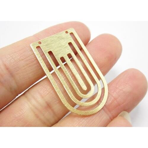 12pcs Brass charm connector 35x20mm U shape brass earrings pendant Geometric findings R1140