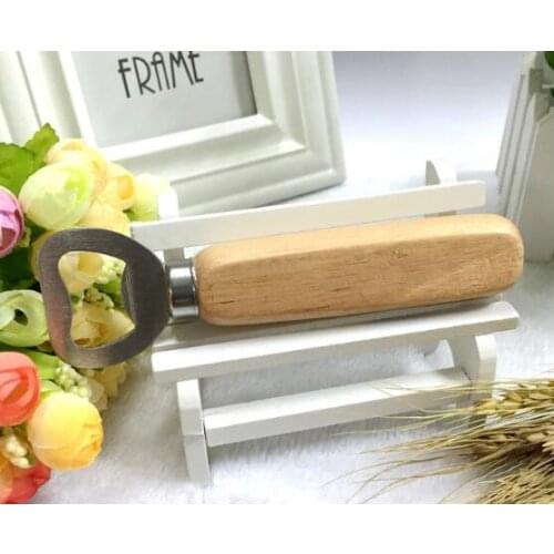 10 pcs Stainless steel wooden handle Red wine beer bottle opener jk17