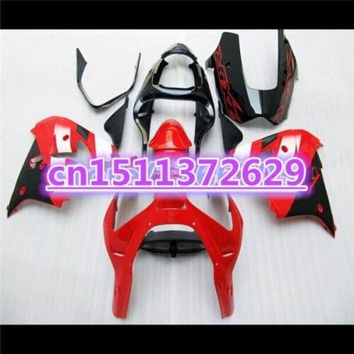 100%new Motorcycle Fairing kit for KAWASAKI Ninja ZX-9R 00-01 ZX9R red black ZX 9R 00 01 2000 2001 Fairings set-Dor D