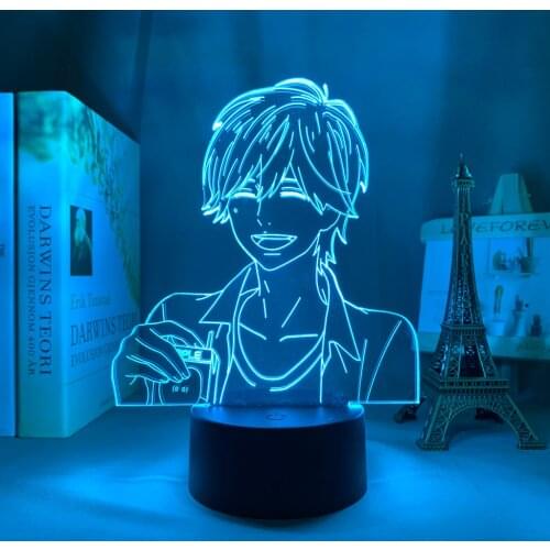 3d Led Night Light Lamp Anime Orange for Bedroom Decor Nightlight Kids Birthday Gift Manga Gadget Orange Led Night Light Bedside