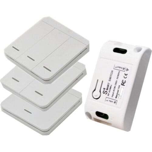 433MHz AC 220V 1CH86 Type Wall Panel Radio Frequency Control Switch Wireless Home Room Lighting Switch Remotefor The Garage