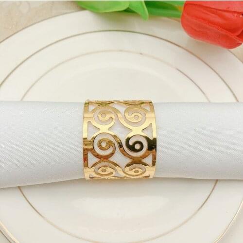 6pcs Serviette Rings Napkin Decor Rings Towel Napkin Ring For Wedding Party Decoration Table Decoration Accessories Wholesale