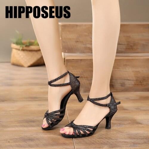 Hipposeus Latin Dance Shoes for Woman Girls Ladies Ballroom ChaCha Tango Jazz Practise Dancing Shoes Performance shoes Wholesale