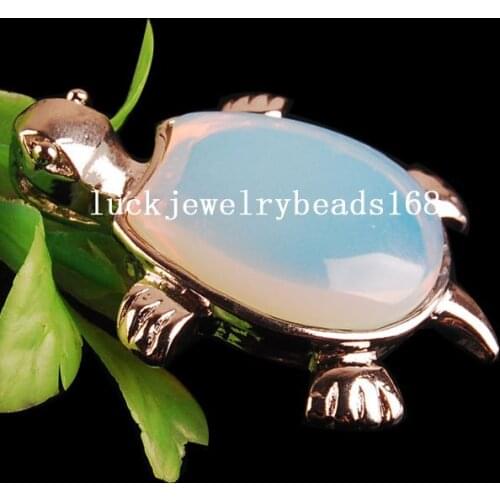 Free Shipping Women Fashion Jewelry 39x29x12mm Opal Turtle Pendant Bead 1Pcs C2026