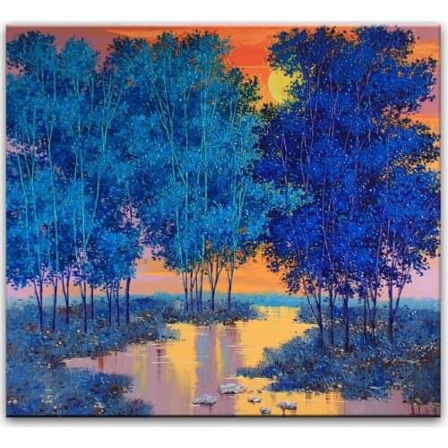DONGMEI OIL PAINTING Hand painted oil painting Home decoration high quality landscape painting pictures DM1704031
