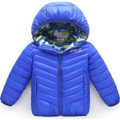 2019 Hot Sale Hooded Girls Boys Both sides can wear Winter Coat Long Sleeve Boys Winter Jacket WindProof Children Kids Winter