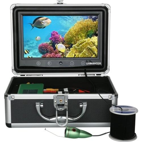 9'LCD 4400mah Battery Fish Finder Camera 6pcs IR Leds 1000tvl Underwater CCTV Camera For Fishing 10M 20M 30M Cable Suitcase