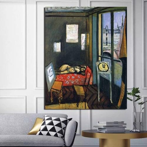 Matisse Humble Studio Canvas Painting Print Living Room Home Decoration Modern Wall Art Oil Painting Posters Pictures Framework