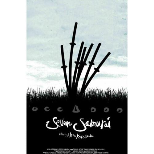 Seven Samurai Movie Classic Film Silk Fabric Wall Poster Art Decor Sticker Bright