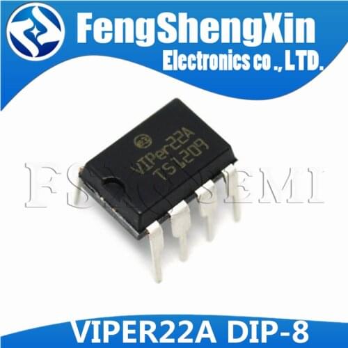 100pcs/lot VIPer22A DIP8 VIPer22 Switcher IC DIP-8