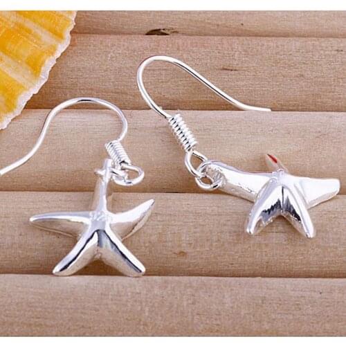 Fashion jewelry Earring For Women, Plated Earrings Seastar Earrings E090 /MIERHSVE VSASXSCB silver color