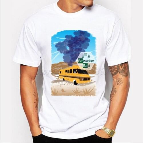 The Cooking Car cartoon printed men Breaking Bad t shirt short sleeve funny casual male tee shirts hipster fashion cool tops