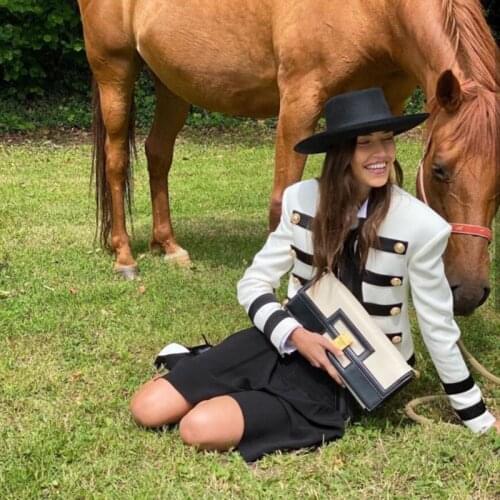 New Arrivals Women Jacket Coat Long Sleeve Button White Coat Fashion Elegant Winter Jacket 2020