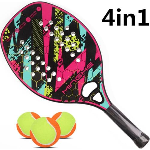 Spot plate tennis racket carbon EVA foam core lightweight tennis racket simple 4 colors carbon fiber beach racket/3pcs tennis