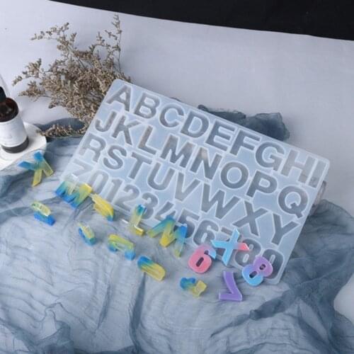 26 Alphabet Resin Silicone Mould for Diy Jewelry Earrings Key Decoration A To Z Shape Uv Epoxy Mold Home Decor Number 0~9 #WW
