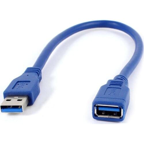 Blue USB 3.0 Male to Male F/M Type A connector extension cable 30cm